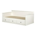 thumbnail image 2 of South Shore Plenny Twin Daybed with Storage, in White Wash, 2 of 11