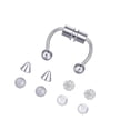 thumbnail image 1 of Guardoinrt Xiangbala Magnetic Fake Septum Nose Rings Hoop for Women Chic and Sophisticated Acrylic Silver 1Set, 1 of 6