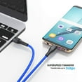 thumbnail image 2 of Aioneus 4ft USB Type C Cable, USB-C to USB Data Sync Charger Cable Cord Compatible with Samsung , Blue, 2 of 9