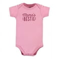 thumbnail image 4 of Hudson Baby Infant Girl Cotton Bodysuit and Pant Set, Little Love Flowers Short Sleeve, 12-18 Months, 4 of 5