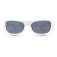 thumbnail image 2 of 90s Styling Sport Wrap Runway Trend Plastic Sunglasses White - Black, 2 of 4