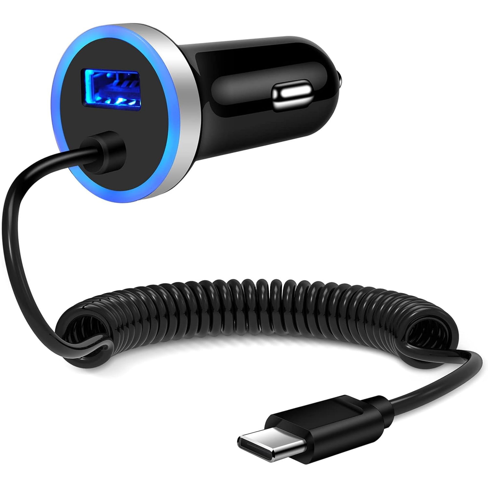 3.4A Fast Car Charging Lighter Adapter Fast Car Charger Type C Car Plug Android Phone USB C Car Charger for Samsung Galaxy A13 5G/S22 Ultra/S21/S20/S10/A03s/A11/A12/A21/A32/A51/A52/A53