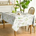 thumbnail image 3 of Spring Tablecloth 60×84 Inch Rectangular, Wildflowers Floral Herbs Elegant Washable Table Cover for Party Picnic Dinner Decor, 3 of 6
