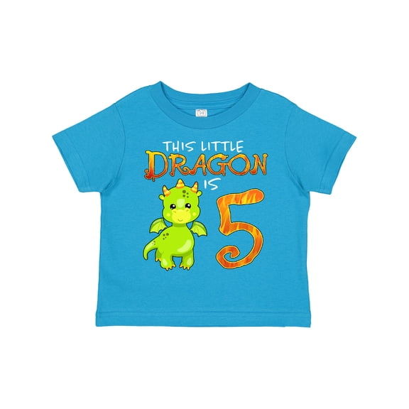 Inktastic Dragon 5th Birthday Turning Five Boys or Girls Toddler T-Shirt