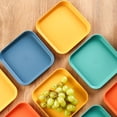 thumbnail image 3 of Happy Date 6 Inch Wheat Straw Deep Dinner Plates, Unbreakable Lightweight Dinner Dishes, Plastic Plates Reusable, Microwave and Dishwasher Safe,Can with Storage Rack, 3 of 8