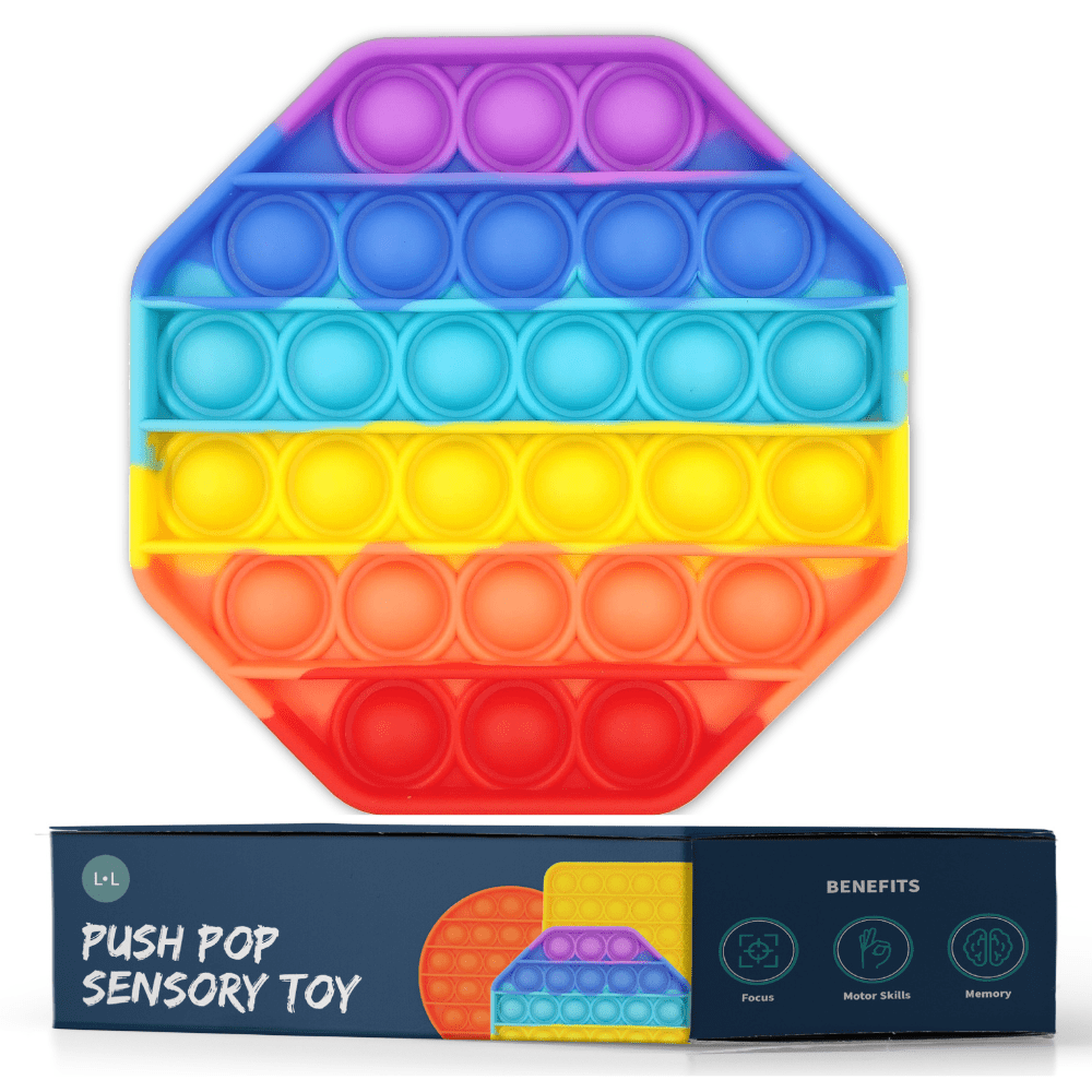 Silicone Stress Relief Kids Funny Push Bubble Sensory Benefit Intelligence Toys 