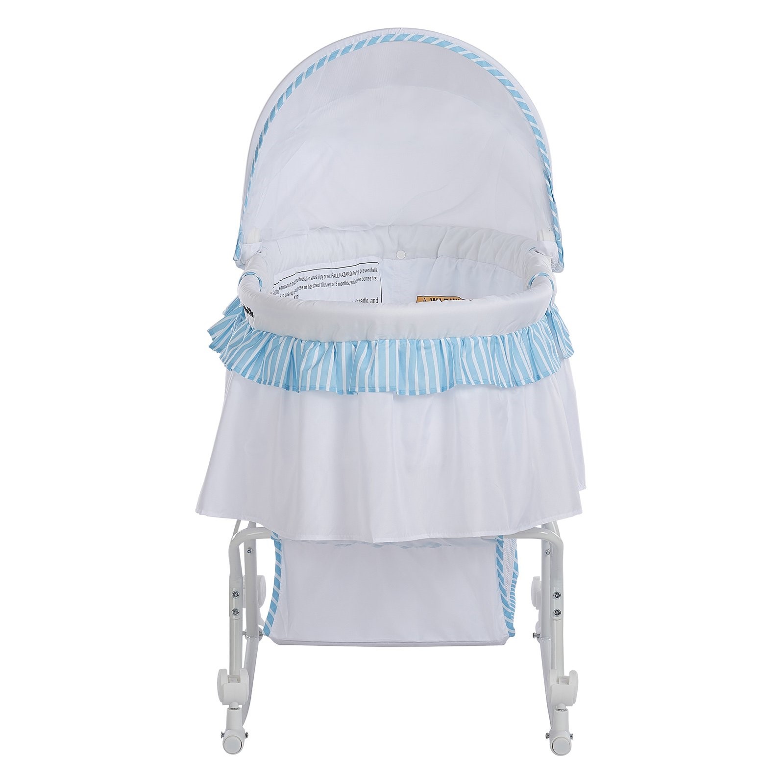 Dream On Me Lacy Portable 2-in-1 Bassinet & Cradle in Pink and White, Lightweight Baby Bassinet - image 5 of 7