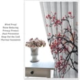 thumbnail image 5 of Asian Curtain Red Cherry Blossom Japanese Blossom Branch Oriental Chinese Ancient Ink Landscape Wind Printing Curtain for Kitchen Bedroom Living Room Blackout Curtain 55x63 Inch 2 Panels, 5 of 6