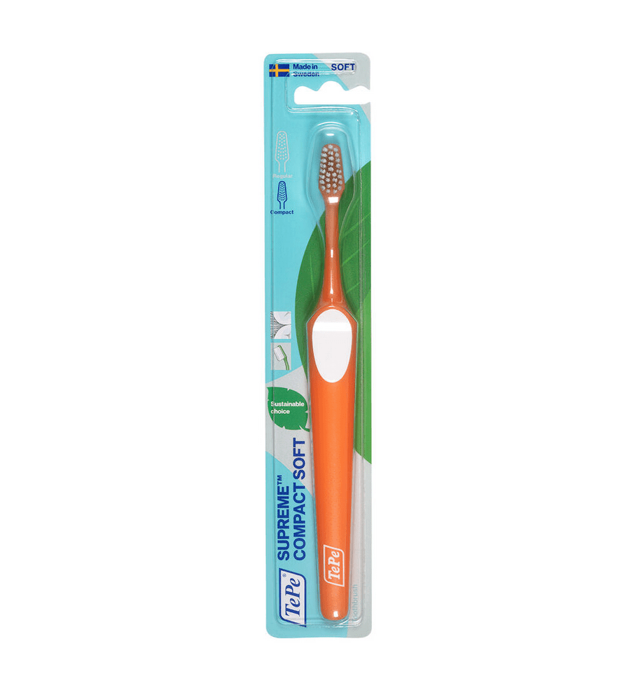 TEPE Supreme Compact Soft Toothbrushes – Soft Bristle Sustainable Toothbrush 1 Brush