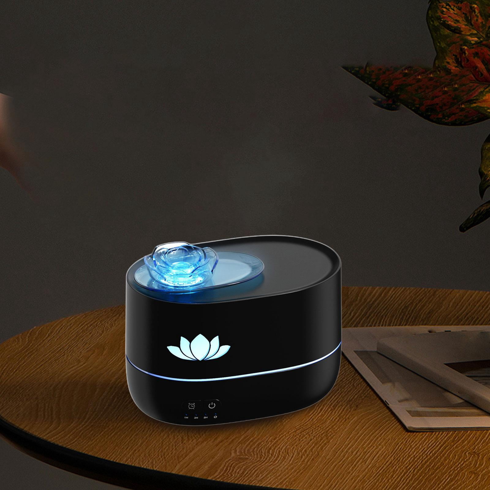 kowaku Essential Oil Diffuser Mini Humidifier Portable Auto Shut Off Colorful Ambient Night Light Aroma Diffuser for Hotel Room Home Black