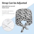 thumbnail image 4 of Kdxio Black White Halloween Pattern Turban Hat for Women Men Comfortable Adjustable Cleaning Working Cap with Sweatband, 4 of 8