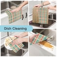 thumbnail image 2 of Yayeee 6 Pack Kitchen Dish Cloths Set for Washing Soft Drying Absorbent Microfiber Towels, Red Green Tartan Pattern, 2 of 9