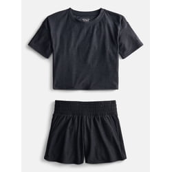 Athletic Works Girls Active ButterCore Tee and Shorts Set, 2 Piece, Sizes 4-18