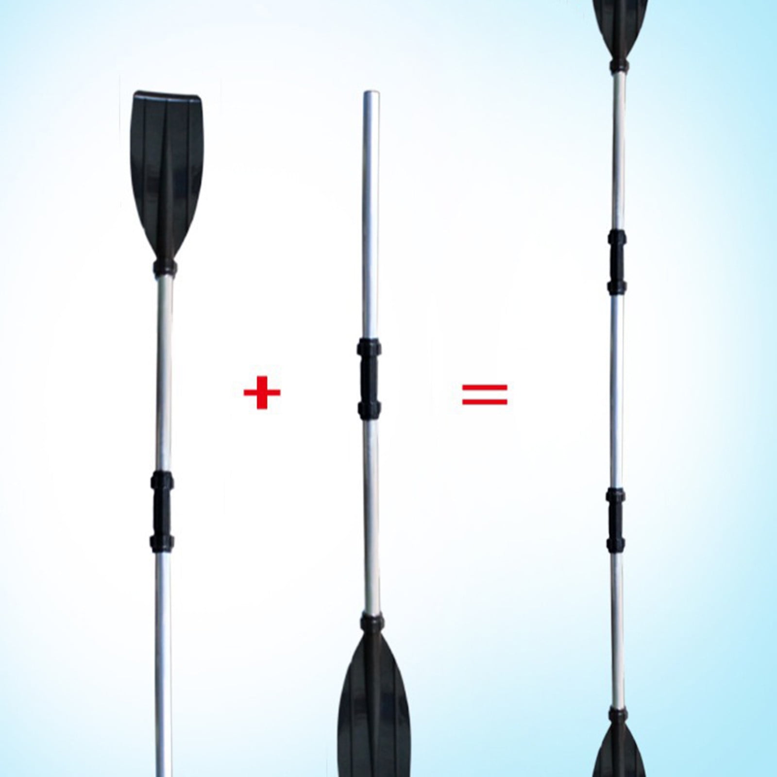 Oalirro 2pc Heavy-Duty Kayak Paddle for Inflatable Fishing Boats, Adjustable Foldable Canoe Oar with Grip, 49in Reinforced Hand Cranked Paddle for Sports & Rowing
