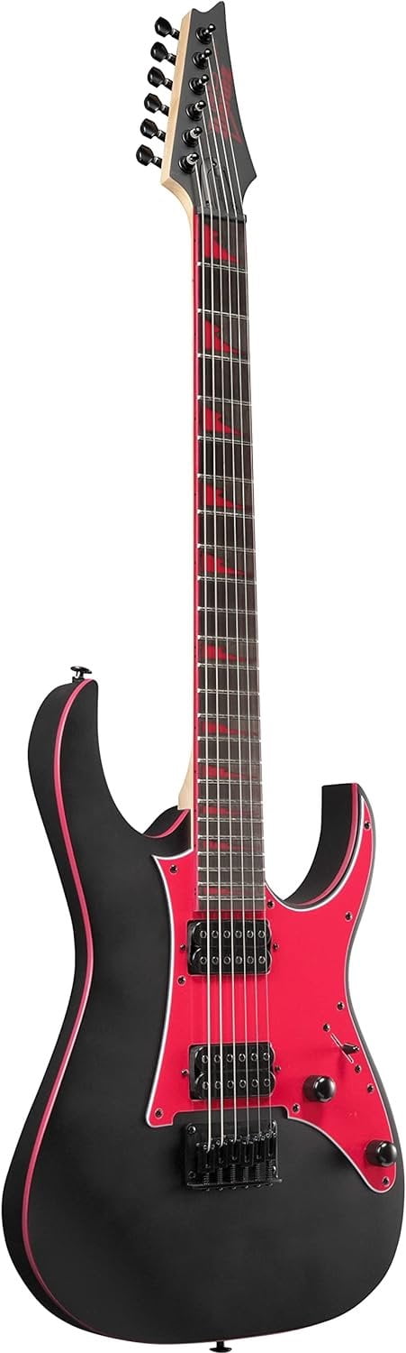 Ibanez GRG 6 String Solid-Body Electric Guitar, Right, Black Flat, Full (GRG131DXBKF)