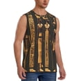thumbnail image 2 of Fuzoiu Ancient Egyptian Hieroglyph Print Men's Sleeveless T-shirt,Sleeveless Tee Shirts,Quick-Dry Athletic Tank Top for Gym, Running, Sports & Outdoor Activities-Medium, 2 of 7