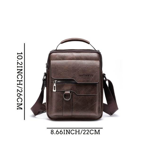 Bolso Crossbody Hombres Bolso Crossbody Bolso de Hombro para Hombres Bolso de Cuero Casual para Hombres de Negocios Bolso de Hombro para Hombres