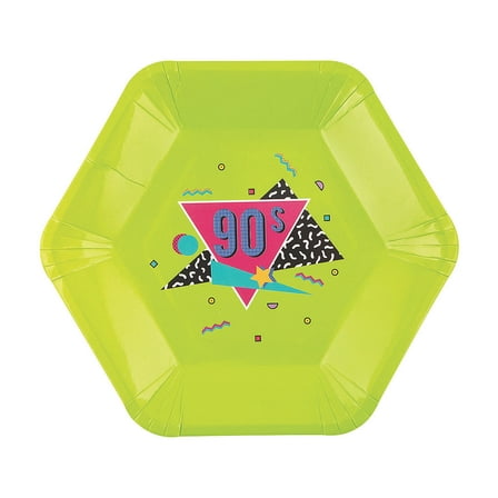90S Dinner Plate - Party Supplies - 8 Pieces