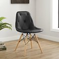 thumbnail image 2 of Pemberly Row Tufted Faux Leather Chairs in Black (Set of 2), 2 of 4
