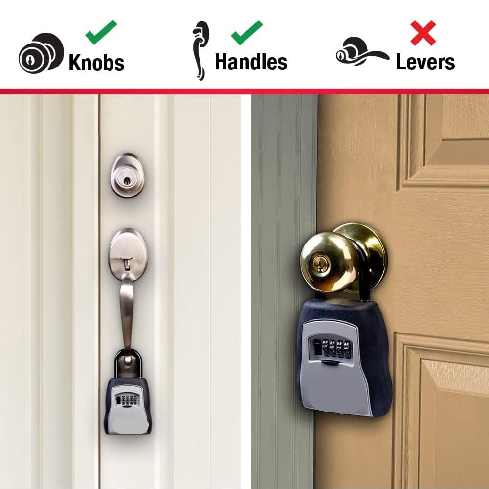Key Lock Box Outdoor Lock Box for House Keys Key Safe with Combination Lock ,House, Apartment, Office Key Storage