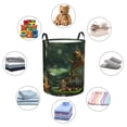 thumbnail image 4 of Balery Intellectual Frog Pond Cesta de ropa redonda con asas, impermeable, independiente, para ropa, juguetes, dormitorio y familia-Small, 4 of 6
