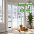 thumbnail image 2 of Slevoo Dog Door for Sliding Glass Door, Height Adjustable 79 1/5" to 82", Weatherproof Silicone Flap, Lock Design, White Aluminum Frame, Medium, 2 of 8