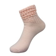 American Made Light Weight Cotton Slouch Knee High Peech Color Socks with Soft Ankle and Toe Pack of 12 Pair Made in USA