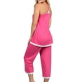 thumbnail image 3 of Doublju Women's Sleeveless Racerback Lace Capri Pajama 2 Pcs Set (Plus Size Available), 3 of 4