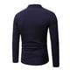 thumbnail image 3 of Hombres Casual Sólido Primavera Moda Stand-up Collar Botones Pullover Manga larga Slim Fit Blusa Pompotops  oipoqjl29969, 3 of 8