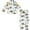 C6 White, variant on CONZONE Toddler Girls Pajama Set Long Sleeve Button Down Shirt and Pants Dog Print Soft Sleepwear 2 Piece Pjs Set Size 3-4 Years