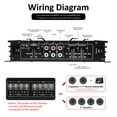 thumbnail image 3 of Car Power Amplifier 12V 4 Channel High Power Aluminum Alloy Car Audio Amplifier Black, 3 of 6