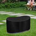 thumbnail image 4 of Waterproof 210D Black Oval Table Cover For Outdoor Use And Maintenance, 4 of 8