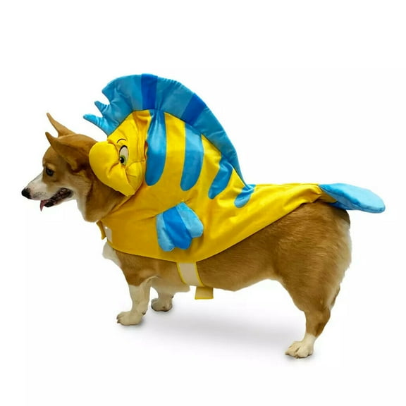Disney Store The Little Mermaid Flounder Pet Dog Costume Outfit Size Small