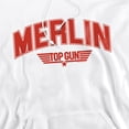 thumbnail image 2 of Top Gun Merlin Varsity Adult Pull-Over Hoodie, White, Medium, 2 of 4