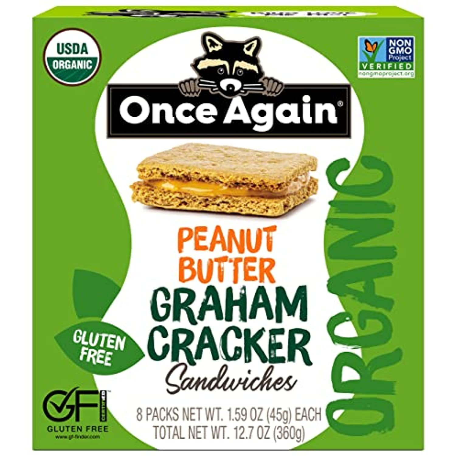 Once Again Peanut Butter Graham Cracker Sandwiches Organic & Gluten