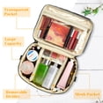 thumbnail image 5 of Makeup Bag Large Makeup Case for Women Organizer for Lots of Brushes Double Layer with Strap Cosmetic Bags, 5 of 9