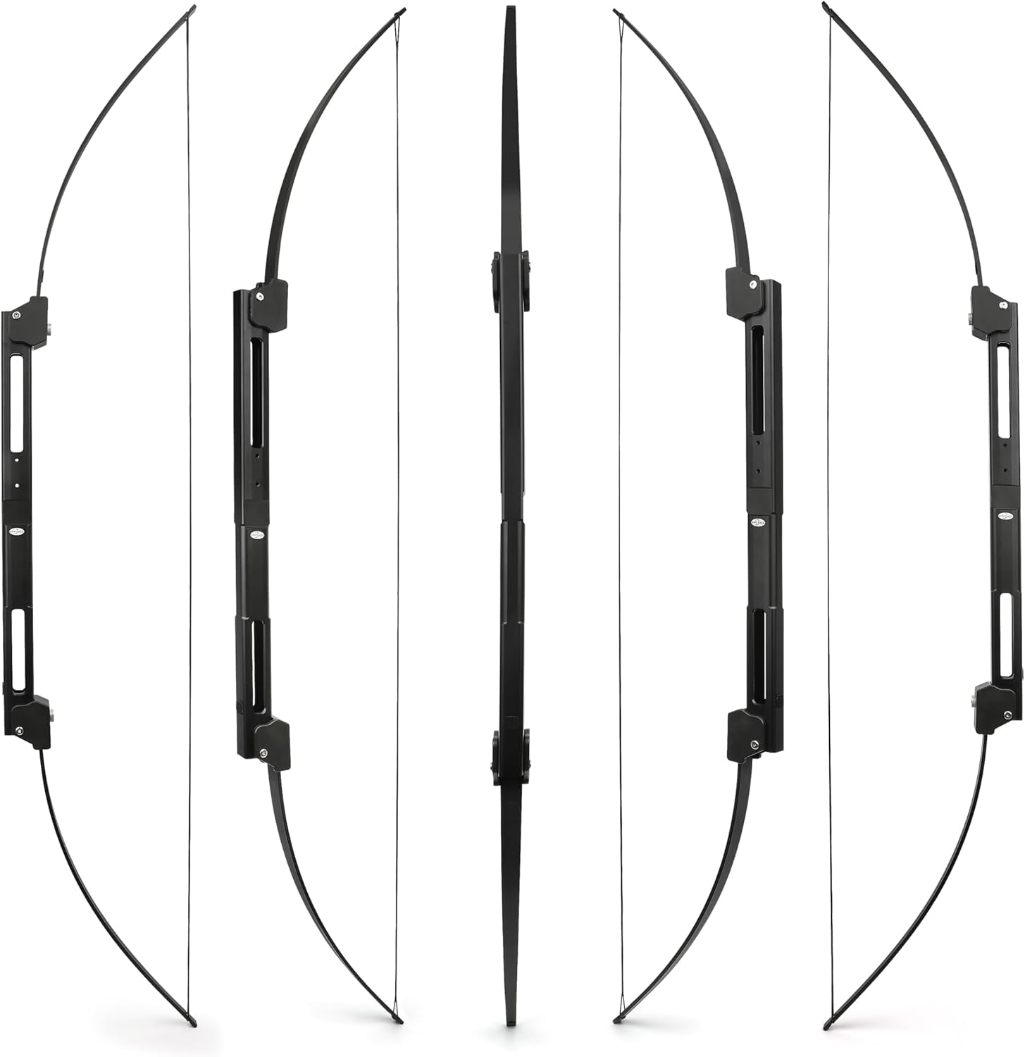 AMEYXGS 55″ Folding Bow and Arrow Set Draw Weight 35LB Aluminum Alloy Riser Recurve Bow for Left and Right Hand Archery Hunting