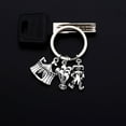 thumbnail image 2 of 2pcs Circus Design Keychains Retro Clown Key Rings Pendant Key Holder Craft Ornaments Carnival Gift, 2 of 7