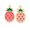 Cerise, variant on 10pcs Alloy Epoxy Resin Pineapple Pendants Mini Cute Fruit Charms 27.5x16.5mm-Golden