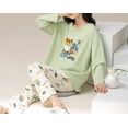thumbnail image 6 of Cotton Women’s Pajama Set 2 Pcs Long Sleeve Pullover Top Sleepwear Long PJ Pants, 6 of 6