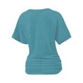 thumbnail image 5 of Womens Casual V Neck T Shirts Short Sleeve Loose Fit Summer Flowy Tops Tees, 5 of 5