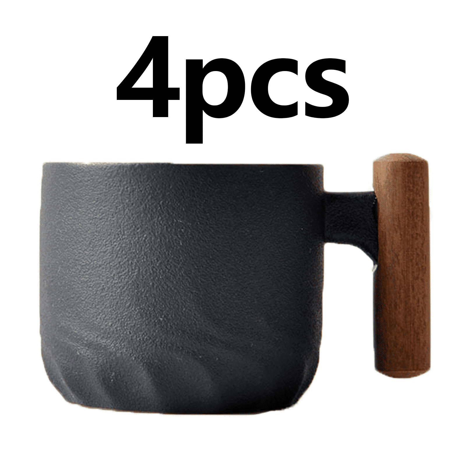 ACDANC 2026 New 4Pcs Espresso Cups Espresso Cups Set of 4 Double Espresso Cups,For Home,Office,Café,Black