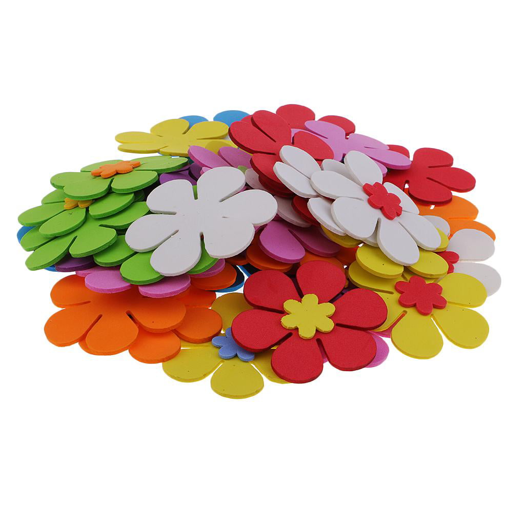 Realistic Flower Stickers for Arts and Crafts 240 / Multicolor