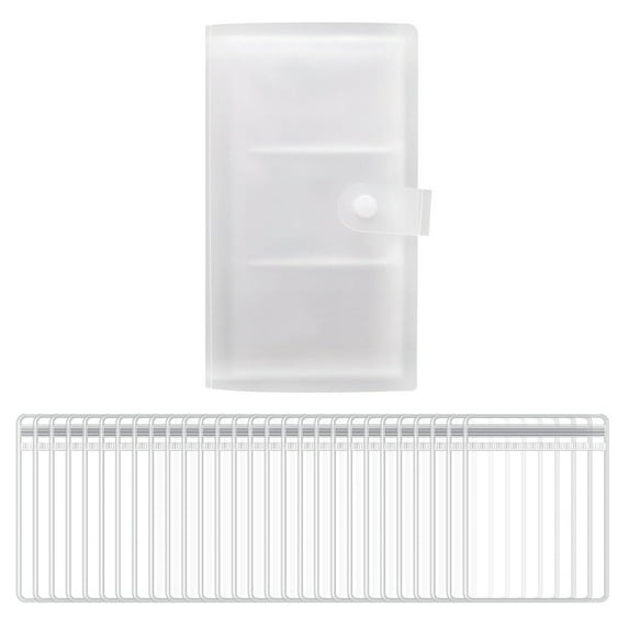 Jlong Transparent Jewelry Storage Book With 30 Thicken Zipper Bag,Portable Anti Oxidation Travel Jewelry Organizer Storage Book for Rings, Necklace, Bracelets, Stud, and Earrings