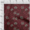 thumbnail image 1 of oneOone Viscose Chiffon Bright Crimson Red Fabric Leaves & Floral Artistic Craft Projects Decor Fabric Printed By The Yard 42 Inch Wide, 1 of 4