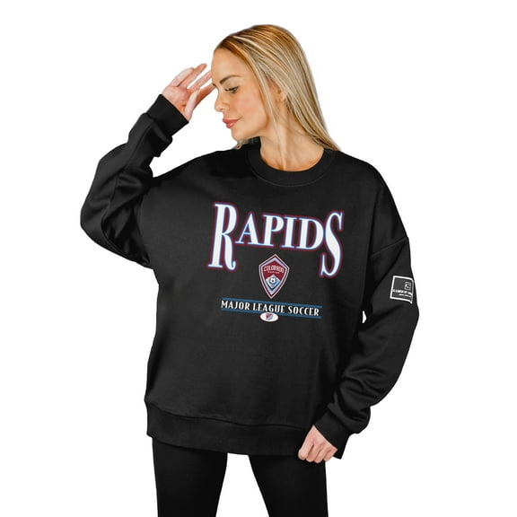 Women's Gameday Couture Black Colorado Rapids Oversized Players Only Black Label Premium Sweatshirt