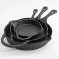 thumbnail image 2 of The Pioneer Woman Timeless Beauty 3 Piece Cast Iron Skillet Set Pre Seasoned Oven Safe, Black, 2 of 7