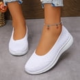 thumbnail image 6 of Women's Breathable Knit Slip-On Sneakers - Lightweight Casual Walking Shoes, Non-Slip Comfort Flats 37, 6 of 7