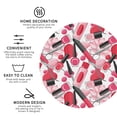 thumbnail image 3 of Gaeub Makeup Print 4 Pcs Leather Coasters for Drinks ,Drink Coasters Sets,Drink Table Cup Coasters for Living Room Kitchen Coffee Decor-Round Shape, 3 of 6