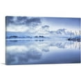 thumbnail image 1 of ARTCANVAS Foggy Lake with Boats Home Decor Rectangle Canvas Art Print - Size: 18" x 12" (0.75" Deep), 1 of 9